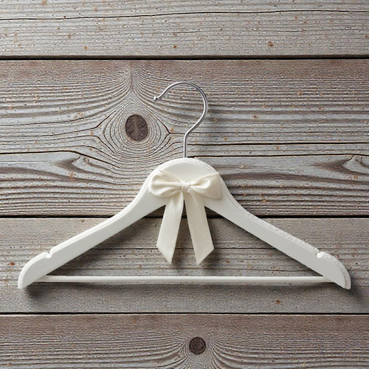 Kelvu Satin Padded Hangers for Delicates - Ivory (Pack of 10)