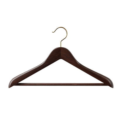 Kelvu Wide Shoulder Wooden Suit Hangers - Walnut Finish (Pack of 6)