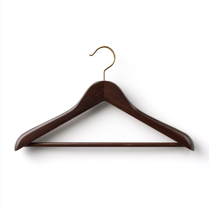 Kelvu Wide Shoulder Wooden Suit Hangers - Walnut Finish (Pack of 6)