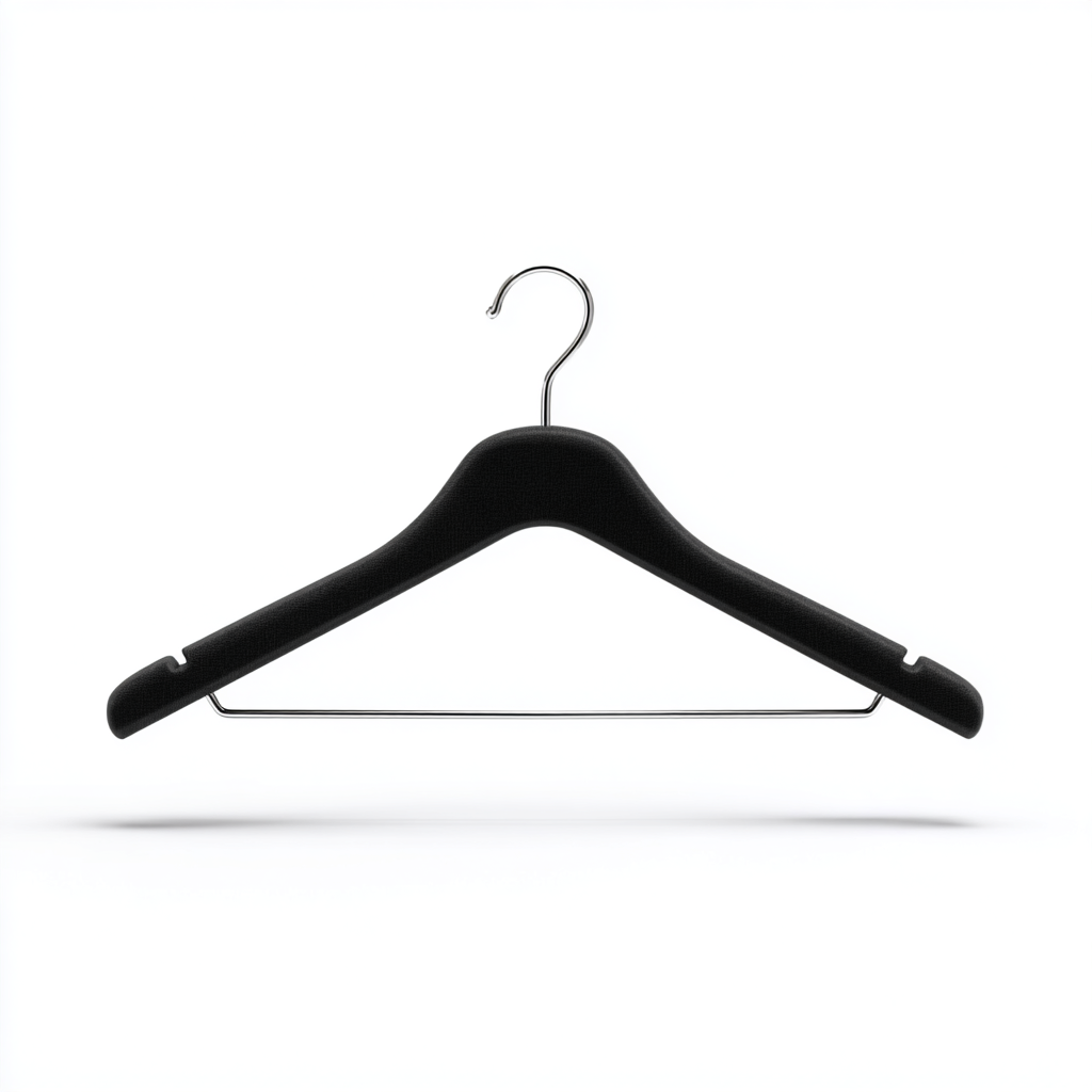 Kelvu Premium Velvet Non-Slip Hangers - Black (Pack of 20)