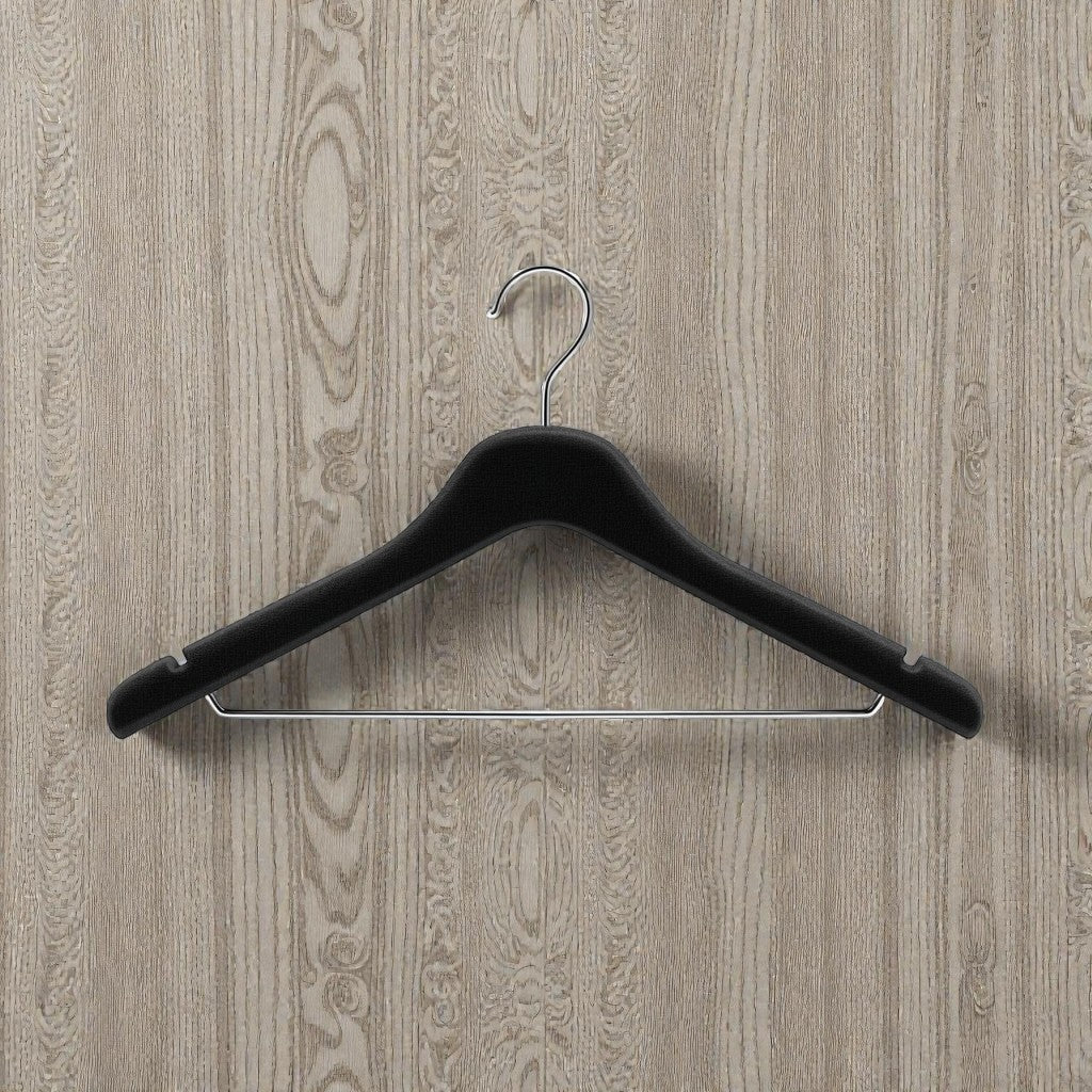 Kelvu Premium Velvet Non-Slip Hangers - Black (Pack of 20)