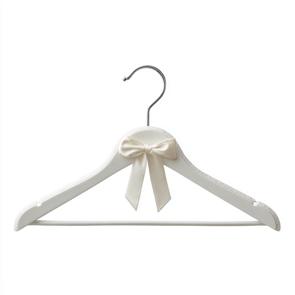 Kelvu Satin Padded Hangers for Delicates - Ivory (Pack of 10)